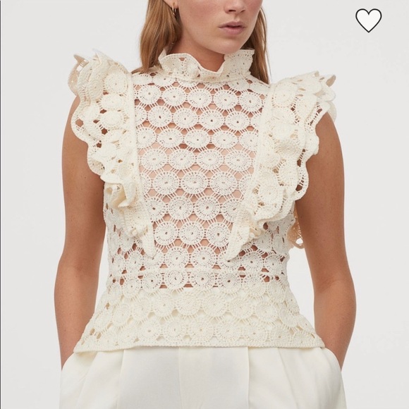 h&m crochet top